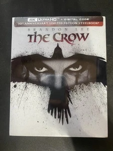 The Crow SteelBook (4K Ultra HD, Blu-ray, Digital, 1994) *Loose Disc* BOX SHIP - Picture 1 of 4