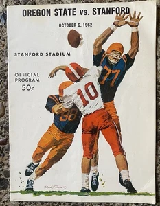 Rare 1962 Oregon State vs Stanford College Football Program - Picture 1 of 15