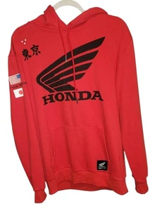 D'Cor Visuals Honda Factory Hoodie Mens Medium Red Ride Red USA Japan - Picture 1 of 9