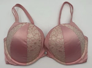 REGGISENO VICTORIA SECRET 36DD REGGISENO PUSH-UP MOLTO SEXY rosa ferretto pizzo scintillante - Foto 1 di 4