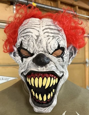 Clown Mask W/ Red Hair California Costume Collection Halloween Cosplay  Scary! - Image 1 of 4