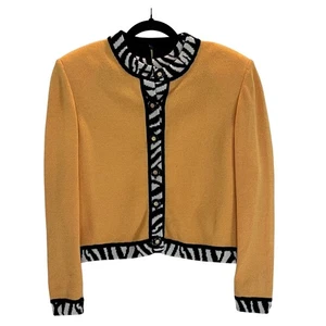 Conjunto Suéter Cárdigan Tejido Gris Colección St. John por Marie Borde Cebra Talla S - Imagen 1 de 18