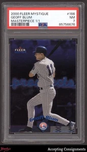 2000 Fleer Mystique Masterpiece #166 Geoff Blum RC 1/1 ROOKIE PSA 7 NM Expos - Picture 1 of 2