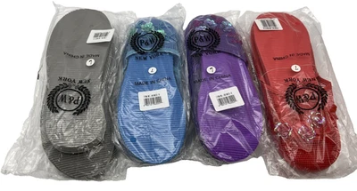 Lote de 4 pantuflas florales de malla con cuentas para mujer P & W New York talla 7 zapatos de casa Foto 1 de 4