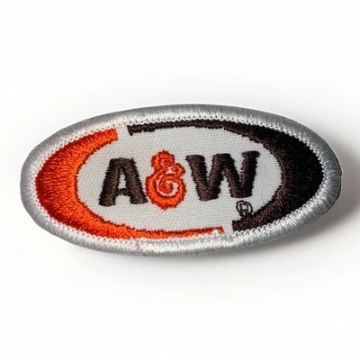 Винтажная оригинальная нашивка A&W 1970-е 3 дюйма x 1,5 дюйма - Изображение 1 из 2