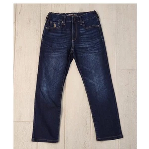 U.S. POLO ASSN. Jeans Boys Size 8 Adjustable Waist Stretch Cotton Blend Pants - Picture 1 of 7