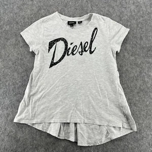 Diesel Girls Gray Youth Logo Top Size L (12) - Picture 1 of 9