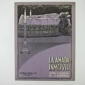 Sheet Music La Amada Inmovil The Immobile Beloved Romantic Waltz Antique 1923 - Picture 1 of 15