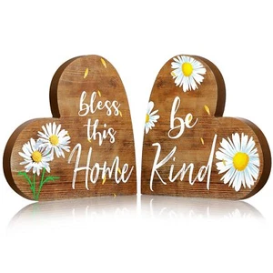 2 Pcs Rustic Table Decorations for Living Room Home Decor Farmhouse Valentine... - Picture 1 of 6