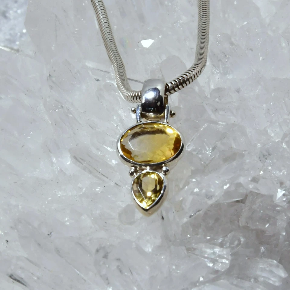 Citrin Anhänger, 925er Silber, Edelsteinanhänger (14131), Edelsteinschmuck - Bild 1 von 1