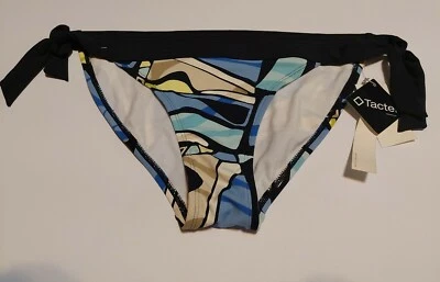NWT PERRY ELLIS Multi Shapes Side Tie bikini bottom Size L MSRP $54 - Image 1 of 4