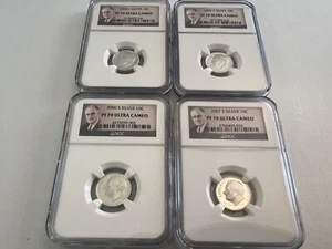 2006,2007,2008,2009-S SILVER ROOSEVELT DIME NGC PF70 U.C. PORTRAIT LABEL TOP POP - Picture 1 of 4