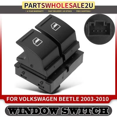 Interruptor de ventana eléctrica central negro para Volkswagen Beetle 2003-2007 2008 2009 2010 Foto 1 de 4