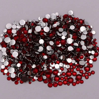 Resin Non Hot Fix Rhinestones Flat Back Gem Plastic Crystals Trimming For Crafts - Image 1 of 4