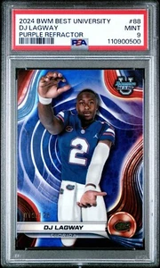 2024 Bowman University Best DJ Lagway Purple Refractor /125 PSA 9 Florida Gators - Picture 1 of 2
