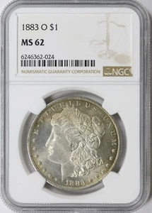 1883-O $1 dollaro Morgan NGC MS62 - Foto 1 di 4