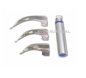 LARYNGOSCOPE MAC SET OF 3 BLADE &1 HANDLE EMT ANASTASIA INTUBATION A+ QUALITY - Picture 1 of 1