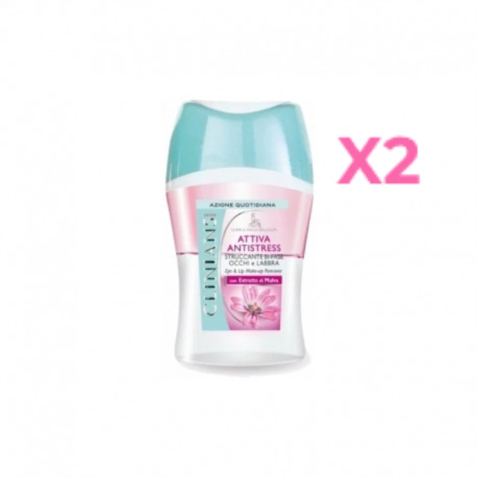 CLINIANS ATTIVA ANTISTRESS STRUCCANTE BI-FASE OCCHI E LABBRA 150ML x2 - Immagine 1 di 1