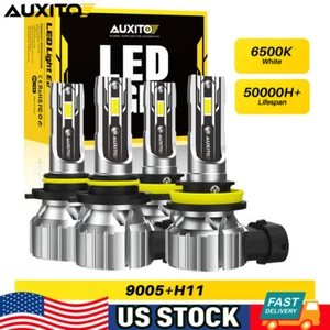 9005+H11 LEDHi/Low Beam Combo 4 LED Headlight Kit 160000LM Light Bulbs 6500K - Picture 1 of 21