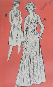 1970s Printed Mail-order Pattern #4550 Evening/Bridal Dress Sz 20 B43 Uncut - Picture 1 of 7