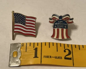Flag Pin Let Freedom Ring Lot of 2 - Picture 1 of 2