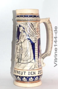 Jarra de vino jarra de regalo jarra HÖHR Eckhard&Engler gres - loza 1,5 l alrededor de 1918 - Imagen 1 de 10