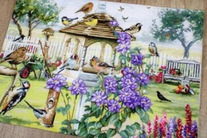 LetiStitch Counted Cross Stitch Kit Bird table Leti944 - Picture 1 of 11