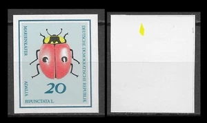 Germany Insects Ladybug Beetle Imperf Proof Käfer Ungezahnt Essay ** 1968 + 240€ - Picture 1 of 10