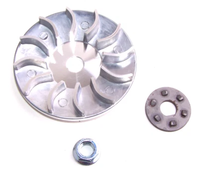 HONDA BALI SJ 50 X8R SFX SGX RIEMENSCHEIBE MITNEHMER SCHEIBE + MUTTER LÜFTERRAD - Bild 1 von 4