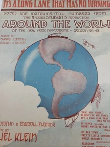 1911 Its A Long Lane That Has No Turning "Around The World" Music  - Bild 1 von 4