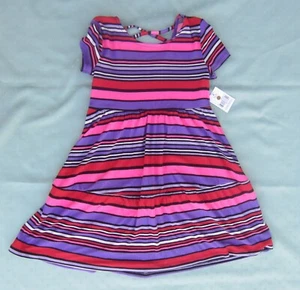 NWT Girl's Red Stripe Dress with Cross Strap Back Size 6X - Picture 1 of 3