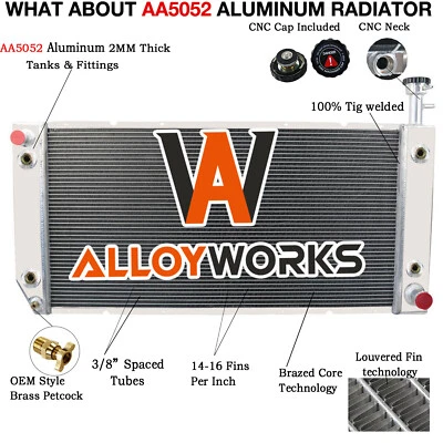 4 Rows Radiator Fits 2004-2016 Chevy Express 3500 2500 4500 GMC Savana 4.8L 6.0L Foto 1 de 4