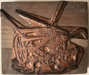 Antique Bateman Iron Age Print Block Walking Beet Cultivator - Picture 1 of 3