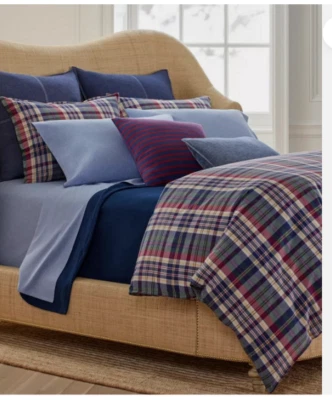 Edredón reversible a cuadros Ralph Lauren Wilson 2 piezas Set Twin $400 Foto 1 de 4
