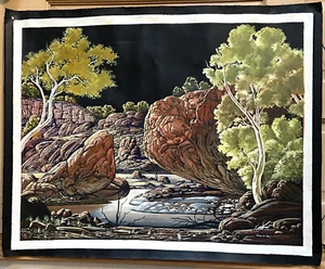 Gordon Waye Port Augusta Australia Acrylic On Canvas Landscape Unframed - Picture 1 of 6
