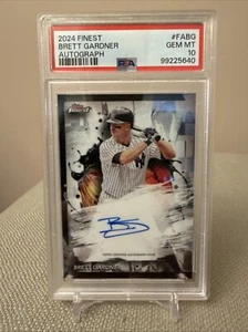2024 Topps Finest Brett Gardner Finest Autographs PSA 10 Yankees Auto #FA-BG - Bild 1 von 2