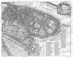 Antique maps, Blome, St Olave and St Mary Magdalens Bermondsey, Southwark - Picture 1 of 1
