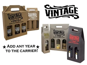 Portabotellas Personalizado Año Vintage Cerveza Sidra Vino Caja Bolsa Hombre Idea de Regalo - Imagen 1 de 11