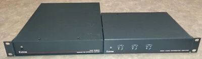 Rack Mount Set: Extron DA 6AV EQ A/V Distribution Amp DA2 RGBHV Wideband RGB Amp - Image 1 of 4