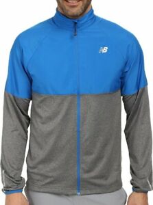 New Balance Men's Speed Athletic Jacket, Reflective Detailing, Blue Grey, NWT