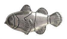 Clown fish Pin Badge in Polished English Pewter - LAST FEW