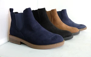 Ex M&S Faux Suede CHELSEA Ankle Boots with Insolia Flex - Picture 1 of 25