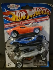 Paquete de 3 gomas de borrar rompecabezas coleccionables Hot Wheels Crazerasers 2010 9570511 nuevas - Imagen 1 de 2