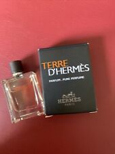 TERRE D'HERMES PURE PERFUME MINI SPLASH MEN 0.17 Oz / 5 ml TRAVEL SIZE