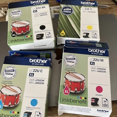 CARTOUCHES BROTHER LC22u XL Magenta,Jaune,Cyan et Noir  - Photo 1/2