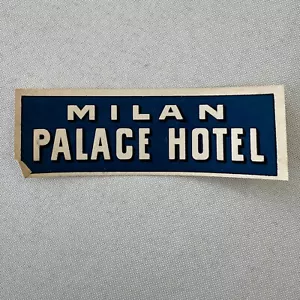 Vintage Hotel Reisegepäck Etikett Milan Palace Hotel - Bild 1 von 5