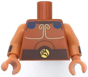 Lego New Dark Orange Minifigure Torso Greek Armor Blue Clasps White Trim - Picture 1 of 1