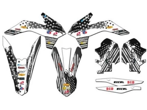 2014 EXC MERICA Grey Senge Graphics Kit Compatible with KTM - Picture 1 of 10