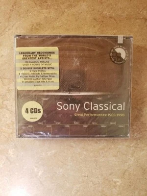 Sony Classical: Great Performances, 1903-1998 ( 1999, 4 Disc CD Set) New, Sealed - Image 1 of 4