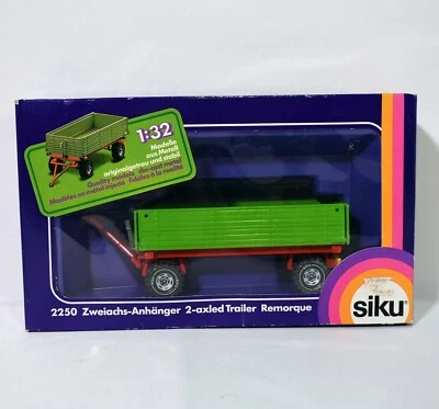 Vintage Siku Eurobuilt 2250 2-Axled Farm Trailer 1:32 West Germany With Box 1022 - Image 1 of 4